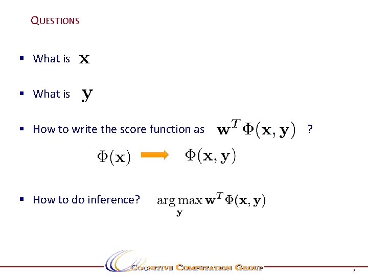 QUESTIONS § What is § How to write the score function as ? §