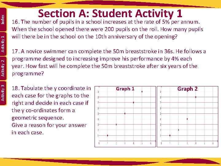 Index Activity 1 Activity 2 Activity 3 Section A: Student Activity 1 16. The