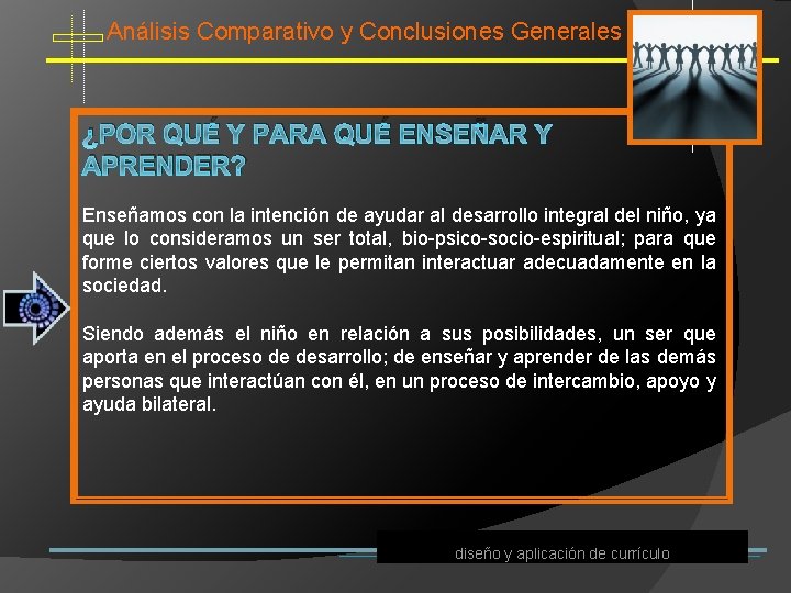 Análisis Comparativo y Conclusiones Generales ¿POR QUÉ Y PARA QUÉ ENSEÑAR Y APRENDER? Enseñamos