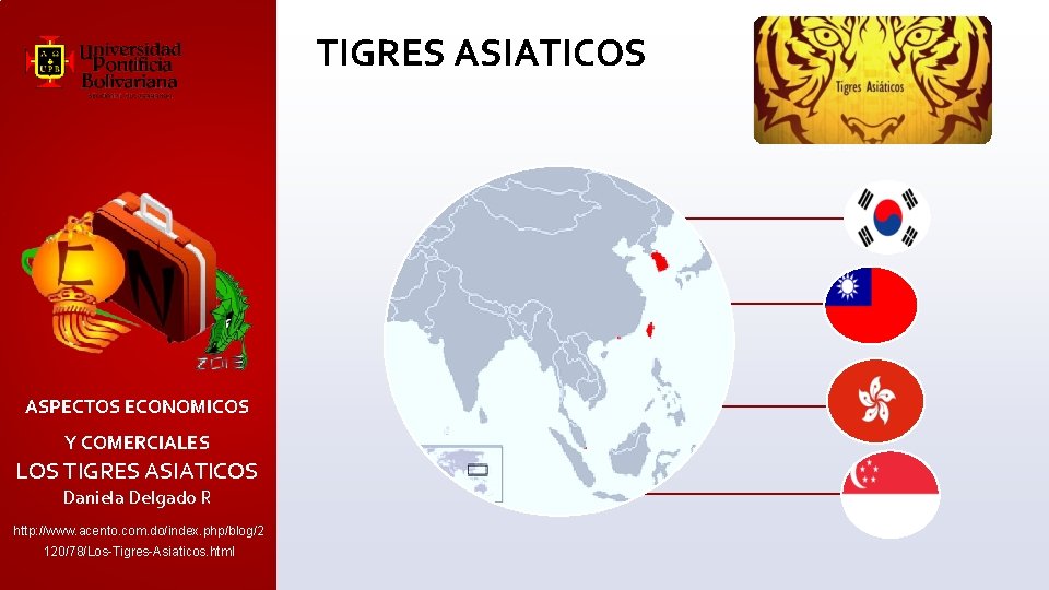 TIGRES ASIATICOS Este ASPECTOS ECONOMICOS Y COMERCIALES LOS TIGRES ASIATICOS Daniela Delgado R http: