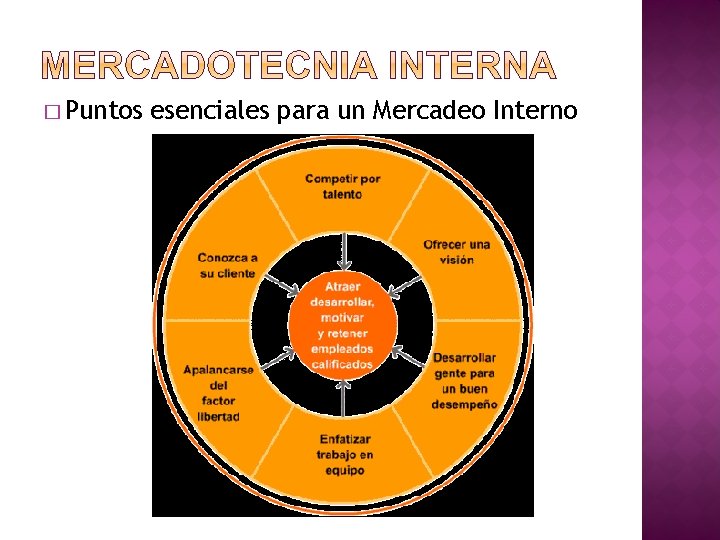 � Puntos esenciales para un Mercadeo Interno 