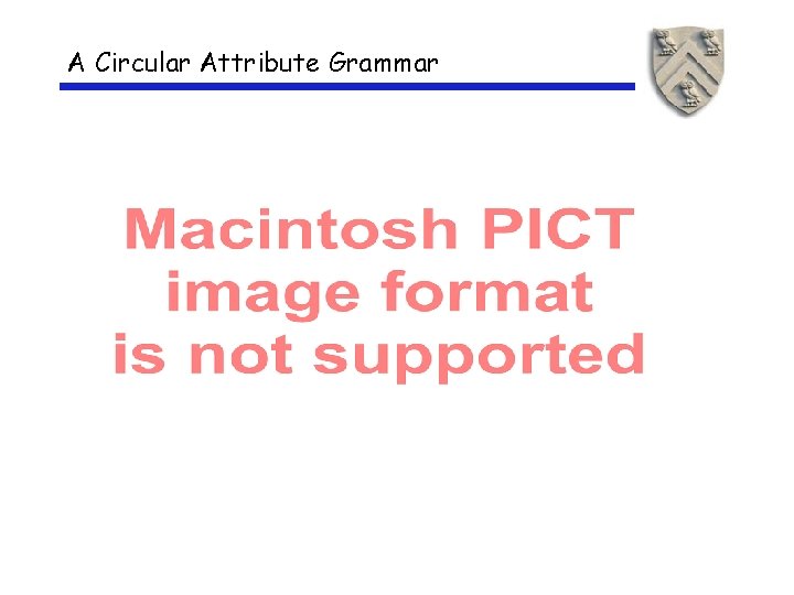 A Circular Attribute Grammar 