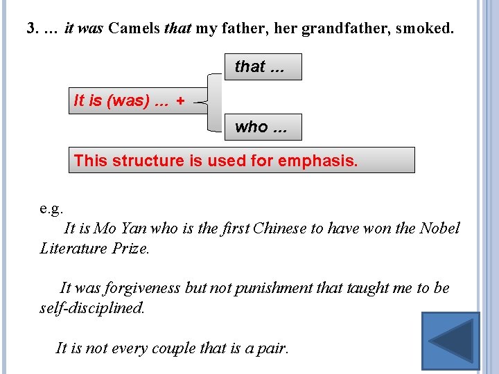 3. … it was Camels that my father, her grandfather, smoked. that … It 3. … it was Camels that my father, her grandfather, smoked. that … It