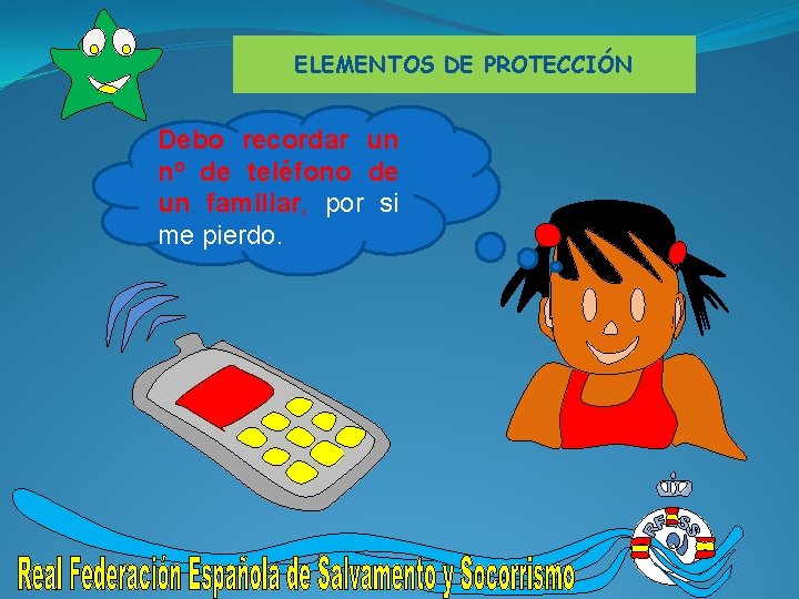 ELEMENTOS DE PROTECCIÓN Debo recordar un nº de teléfono de un familiar, por si