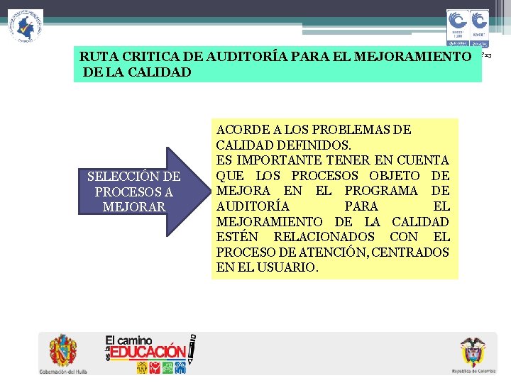  SGN-C 048 -F 23 RUTA CRITICA DE AUDITORÍA PARA EL MEJORAMIENTO DE LA