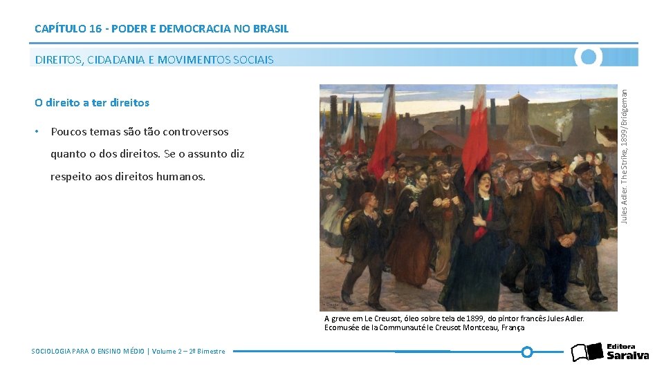 CAPÍTULO 16 - PODER E DEMOCRACIA NO BRASIL Jules Adler. The Strike, 1899/Bridgeman DIREITOS,