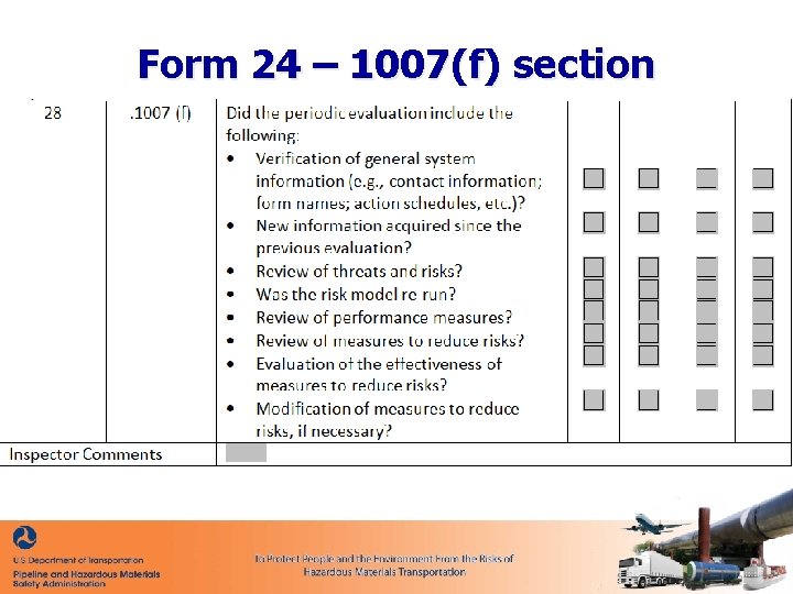 Form 24 – 1007(f) section 