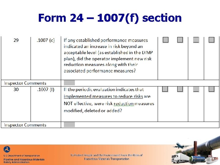 Form 24 – 1007(f) section 