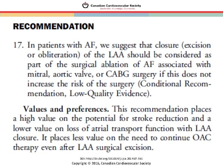 DOI: http: //dx. doi. org/10. 1016/j. cjca. 2016. 07. 591 Copyright © 2016, Canadian