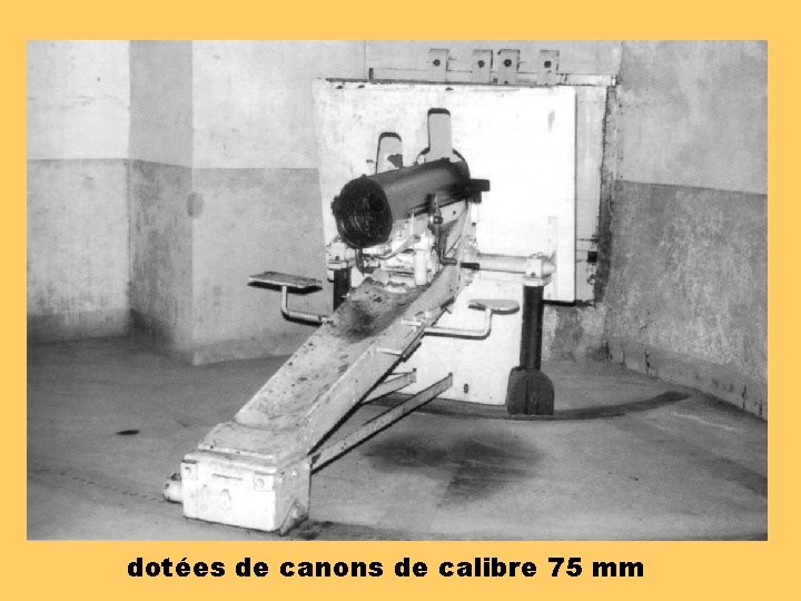 dotées de canons de calibre 75 mm 