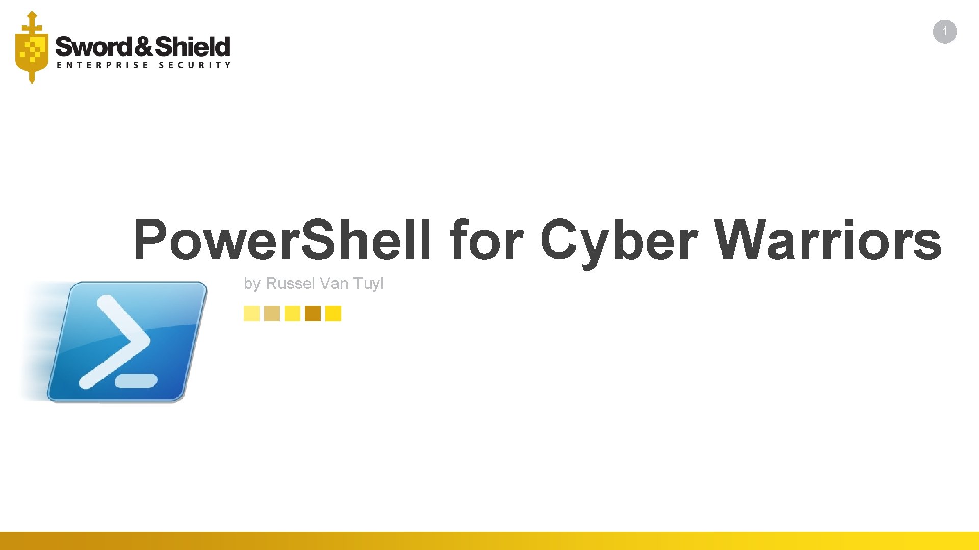 1 Power. Shell for Cyber Warriors by Russel Van Tuyl 