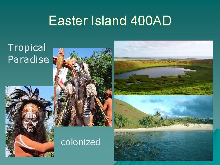 Easter Island 400 AD Tropical Paradise colonized 