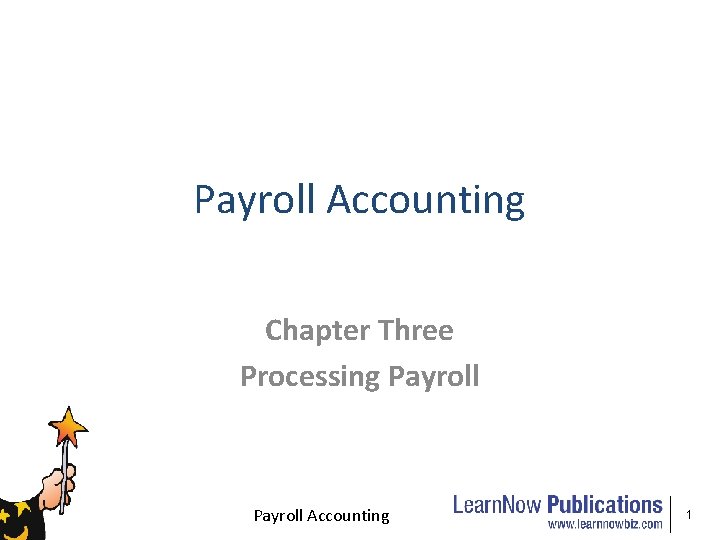 Payroll Accounting Chapter Three Processing Payroll Accounting 1 