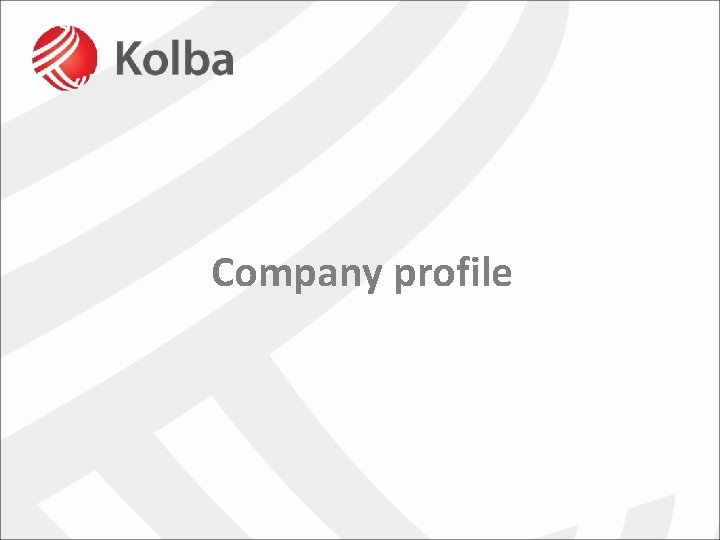 Company profile 