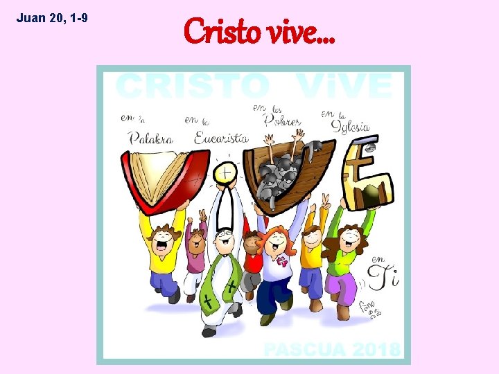 Juan 20, 1 -9 Cristo vive… … vio y creyó 