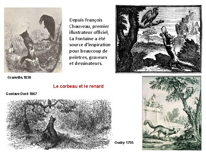 Depuis François Chauveau, premier illustrateur officiel, La Fontaine a été source d'inspiration pour beaucoup