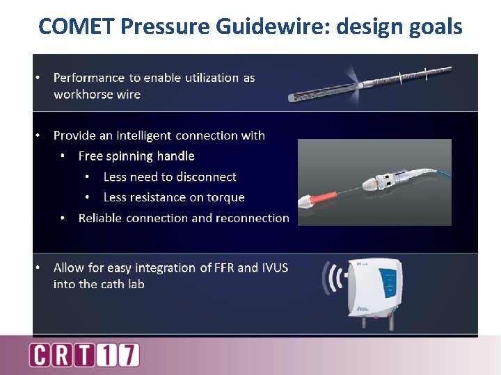 COMET Pressure Guidewire: design goals 