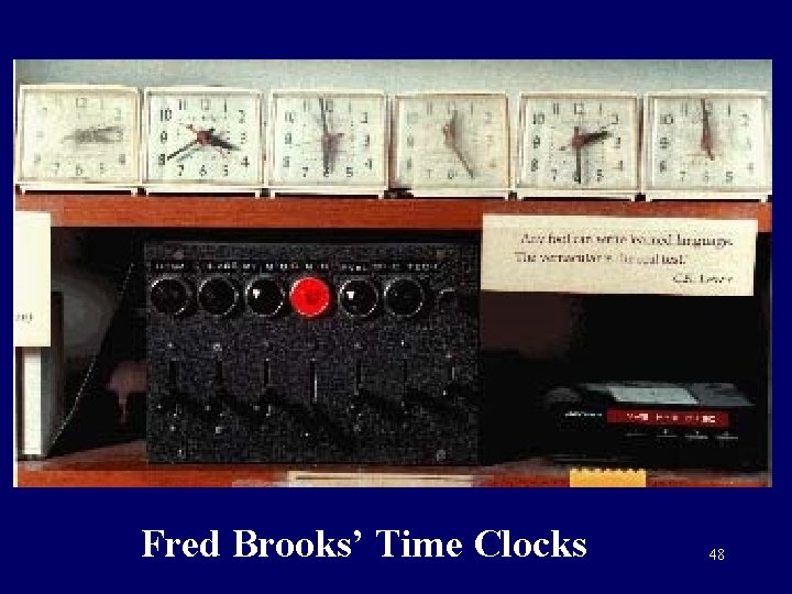 Fred Brooks’ Time Clocks 48 