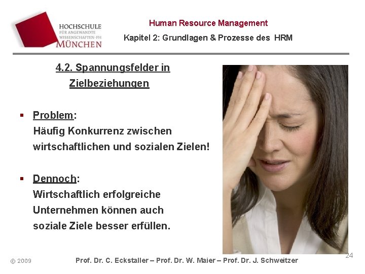 Human Resource Management Kapitel 2: Grundlagen & Prozesse des HRM 4. 2. Spannungsfelder in