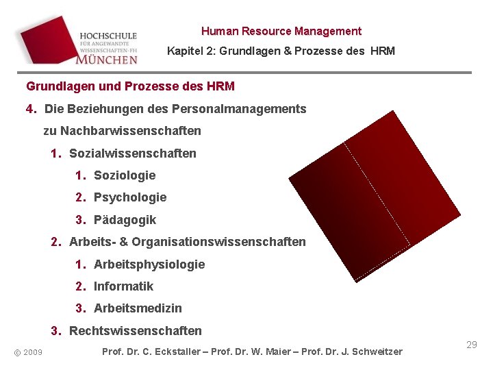 Human Resource Management Kapitel 2: Grundlagen & Prozesse des HRM Grundlagen und Prozesse des