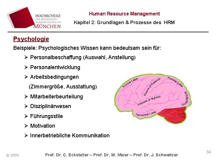 Human Resource Management Kapitel 2: Grundlagen & Prozesse des HRM Psychologie Beispiele: Psychologisches Wissen
