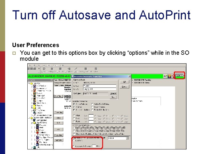Turn off Autosave and Auto. Print User Preferences p You can get to this