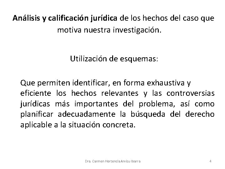 Análisis y calificación jurídica de los hechos del caso que motiva nuestra investigación. Utilización Análisis y calificación jurídica de los hechos del caso que motiva nuestra investigación. Utilización