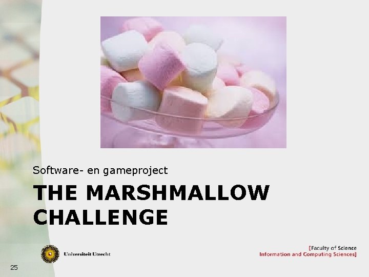 Software- en gameproject THE MARSHMALLOW CHALLENGE 25 