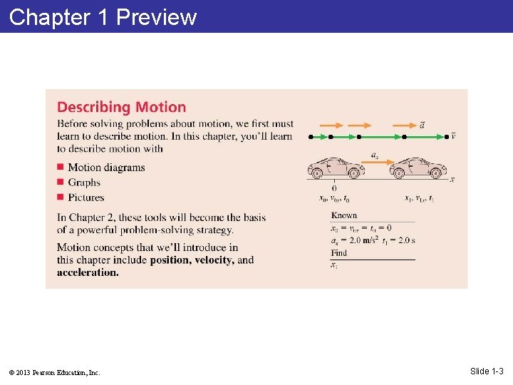 Chapter 1 Preview © 2013 Pearson Education, Inc. Slide 1 -3 
