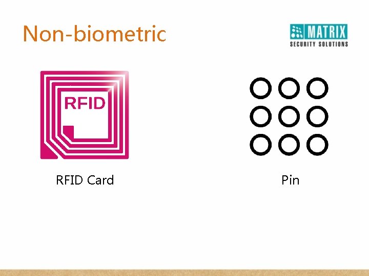 Non-biometric RFID Card Pin 