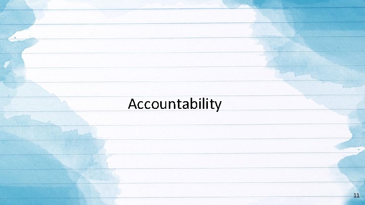 Accountability 11 