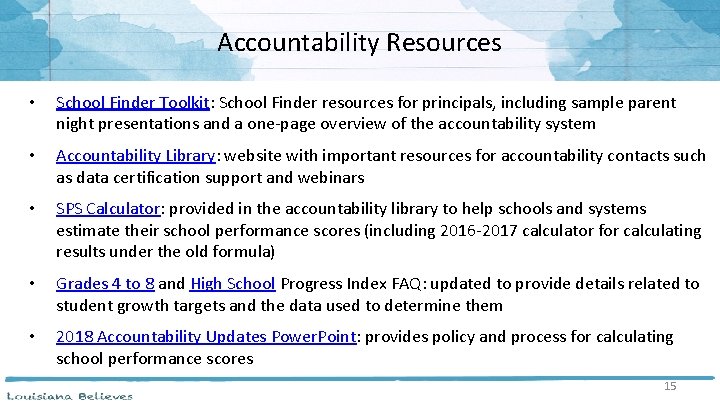 Accountability Resources • School Finder Toolkit: School Finder resources for principals, including sample parent