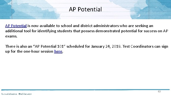 AP Potential is now available to school and district administrators who are seeking an
