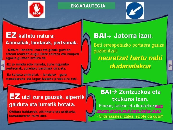 EKOARAUTEGIA EZ kaltetu natura: Animaliak, landarak, pertsonak. - Natura: landare, izaki eta gizaki guztien