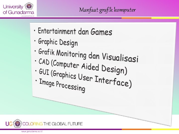 Manfaat grafik komputer Manfaat grafik komputer