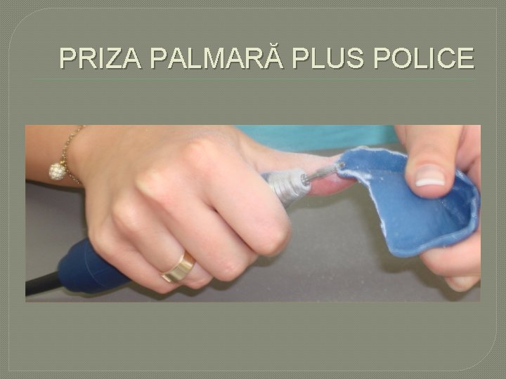 PRIZA PALMARĂ PLUS POLICE PRIZA PALMARĂ PLUS POLICE