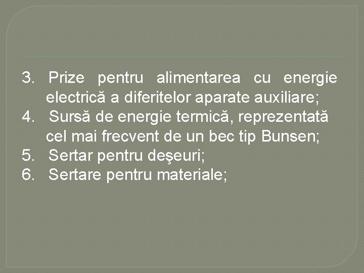 3. Prize pentru alimentarea cu energie electrică a diferitelor aparate auxiliare; 4. Sursă de 3. Prize pentru alimentarea cu energie electrică a diferitelor aparate auxiliare; 4. Sursă de