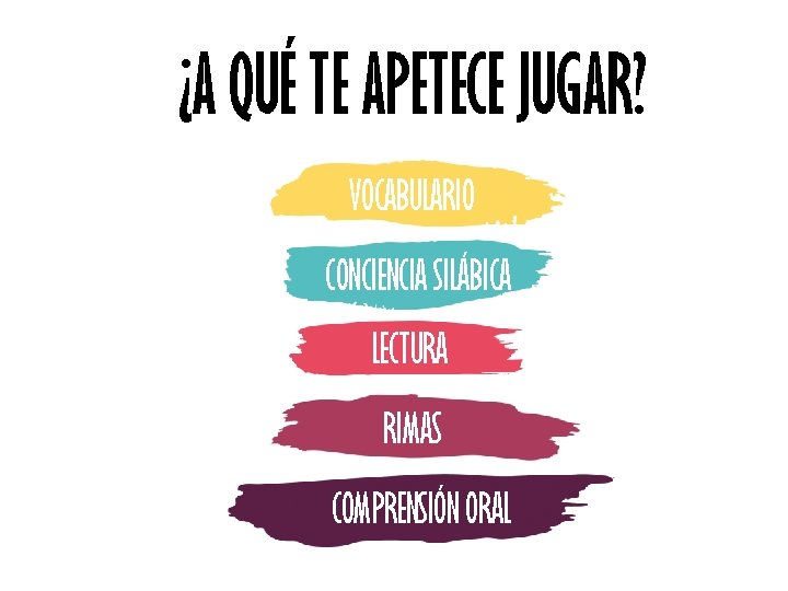 ¿A QUÉ TE APETECE JUGAR? VOCABULARIO CONCIENCIA SILÁBICA LECTURA RIMAS COMPRENSIÓN ORAL 