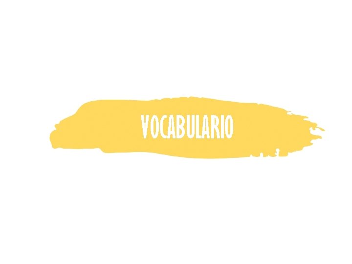 VOCABULARIO 