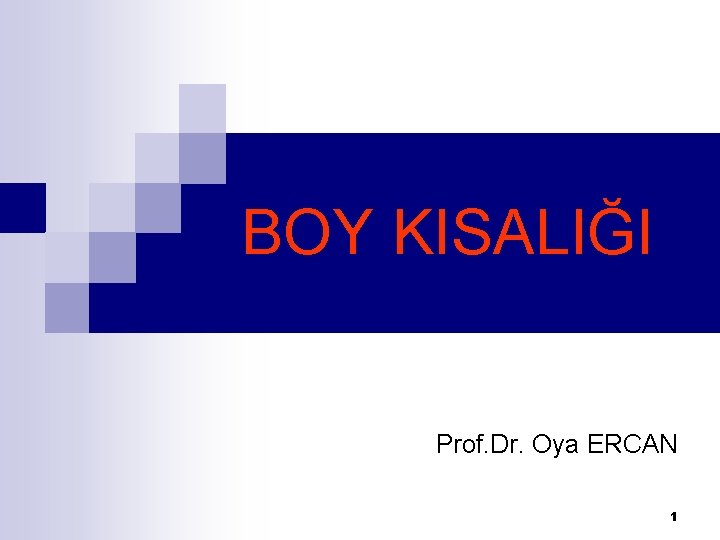BOY KISALIĞI Prof. Dr. Oya ERCAN 1 