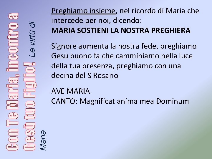 Signore aumenta la nostra fede, preghiamo Gesù buono fa che camminiamo nella luce della