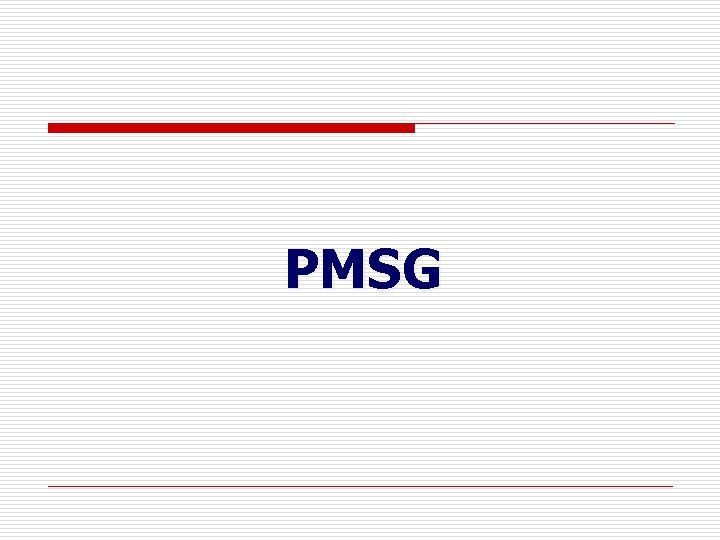 PMSG PMSG