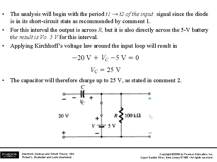  • The analysis will begin with the period t 1 → t 2