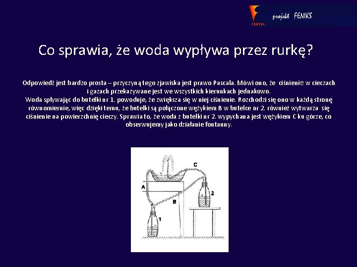 Co sprawia, że woda wypływa przez rurkę? Odpowiedź jest bardzo prosta – przyczyną tego