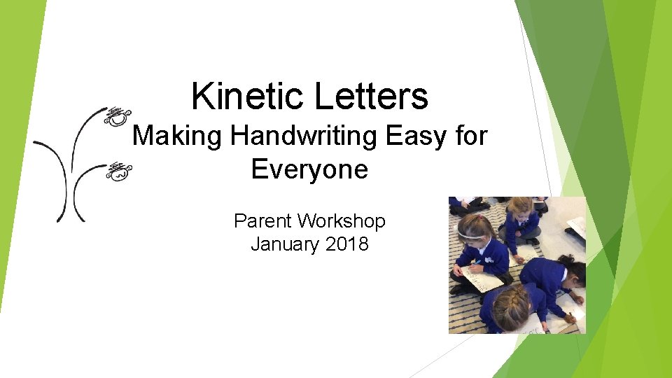 Kinetic Letters Making Handwriting Easy for Everyone Parent Workshop January 2018 