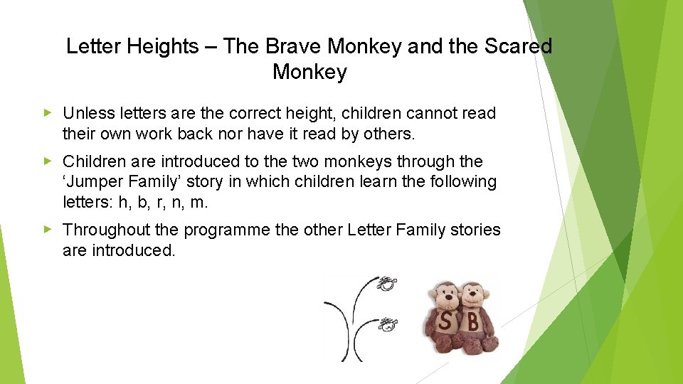 Letter Heights – The Brave Monkey and the Scared Monkey ▶ Unless letters are
