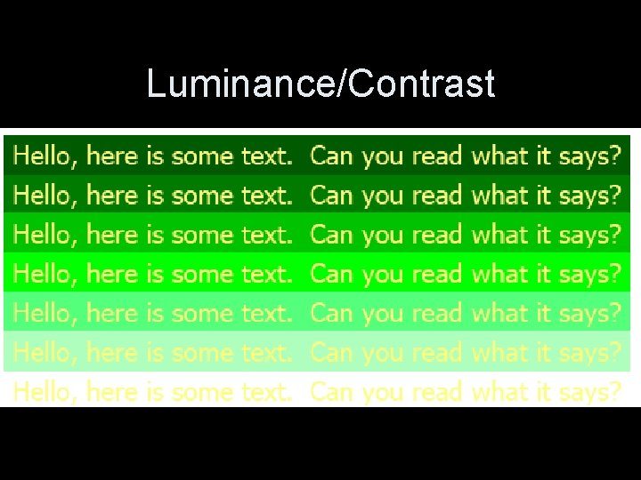 Luminance/Contrast 