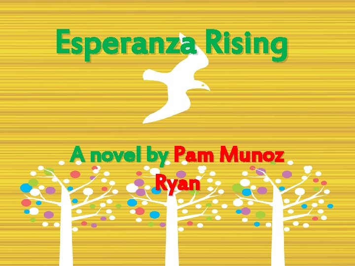 Esperanza Rising A novel by Pam Munoz Ryan 