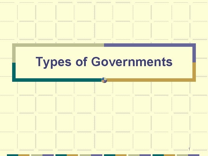 Types of Governments 1 