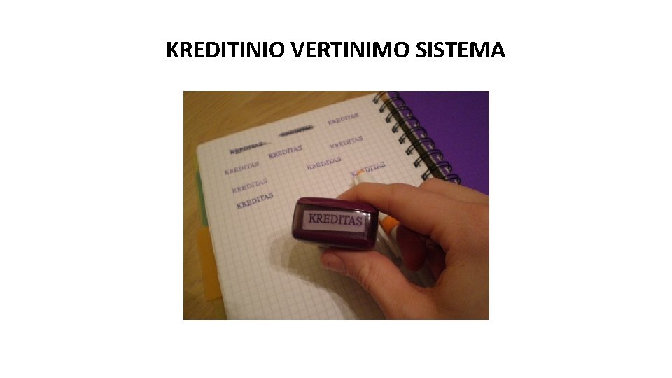 KREDITINIO VERTINIMO SISTEMA KREDITINIO VERTINIMO SISTEMA